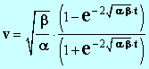 v = f (t)