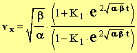 vx = f (t)