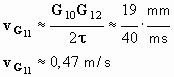 vG11 = 0,47 m / s