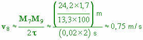 v8 = 0,75 m / s