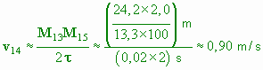 v14 = 0,90 m / s