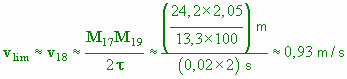 vlim = 0,93 m / s = v19