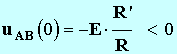 u AB (0) = - E . R' / R infrieur  zro