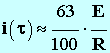i (tau ) = 0,63 E / R