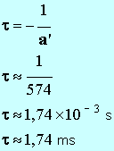 tau = 1,74 ms