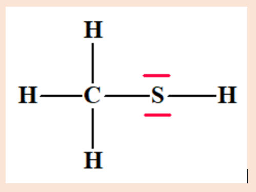 sch�ma de Lewis du m�thanethiol