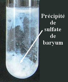 pr�cipit� blanc de sulfate de baryum