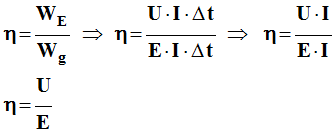 rendement = U / E