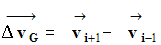 Vecteur variation du vecteur vitesse de G