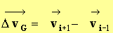 Vecteur variation du vecteur vitesse de G