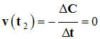 v (t2) = 0 mol / L / min