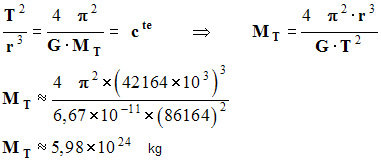 M T = 5,98 E24 kg