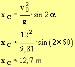 x C = 12,7 m