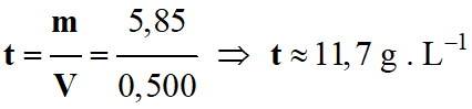 t = 11,7 g / L