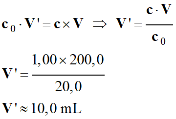 V' = 10,0 mL