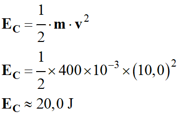 Ec = 20,0 J