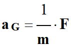 ag = F/m
