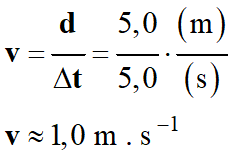 v = 1,0 m / s