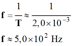 f = 5,0 E2 Hz