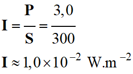 I = 1,0 E2 W / m