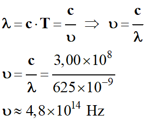frquence : 4,8 E14 Hz