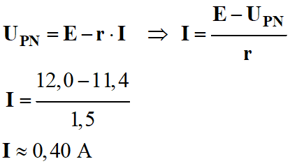 I = 0,40 A