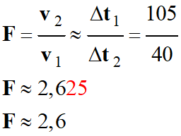F = 2,6
