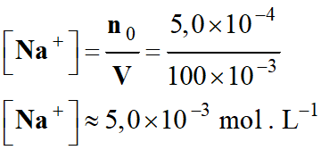 C (Na+) = 5,0 E-3 mol / L