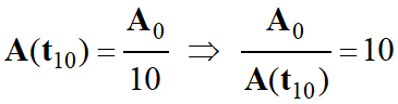 A0 / A10 = 10