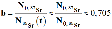 b = 0,705