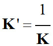 K' = 1 / K