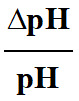 delta pH / pH