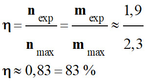 rendement : 83 %