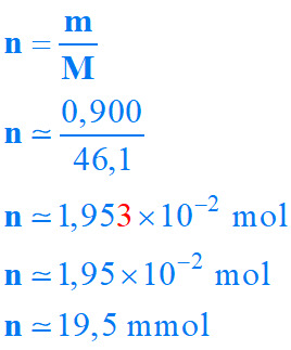 n = 19,5 mmol