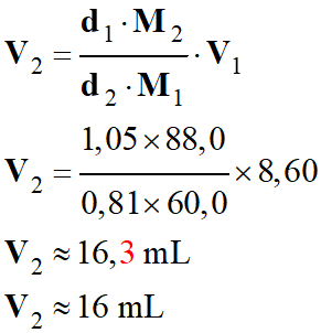 V2 = 16 mL