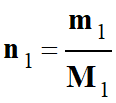 n1 = m1 / M1