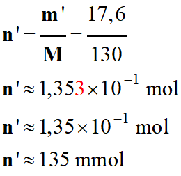 n' = 135 mmol