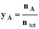  fraction molaire yA