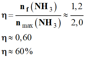 rendement : 60 %