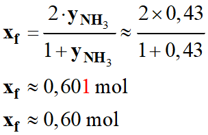 xf = 0,60 mol
