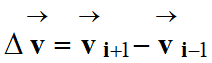 variation du vecteur v