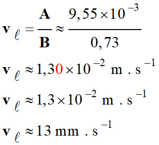 vℓ = 13 mm / s