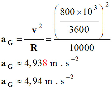 valeur acclration 4,94 m / s