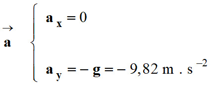 Coordonnes du vecteur acclration