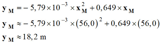yM = 18,2 m