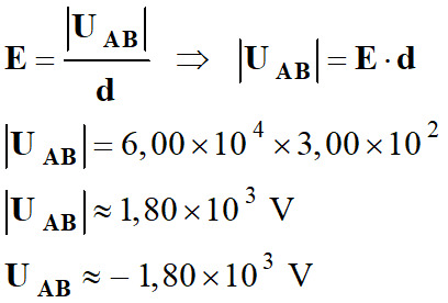 UAB = - 1,80 E3 V