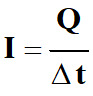 I = Q / delta t