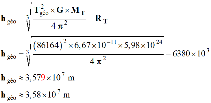 hgeo = 3,58 E7 m