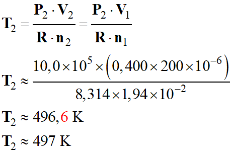 T2 = 497 K