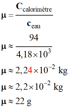 valeur en eau : 22 g